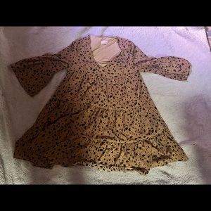 Pink lily spotted babydoll dress